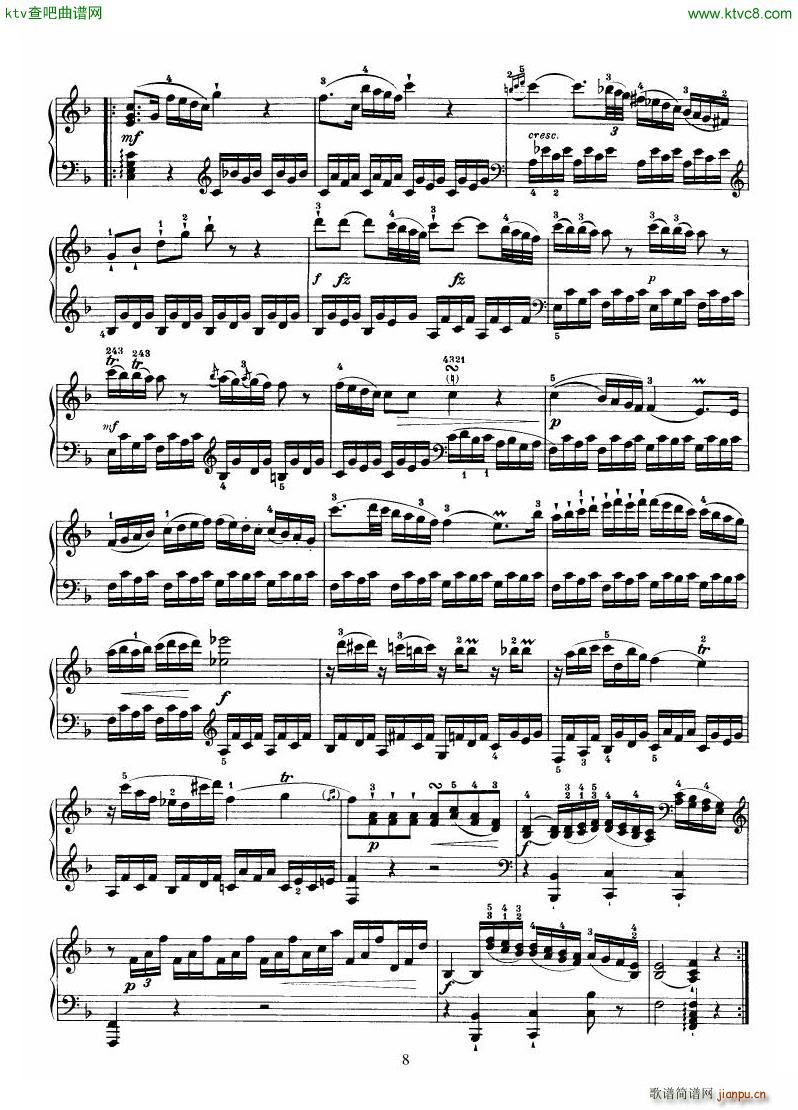 Haydn Piano Sonata No 35 In C(V)8