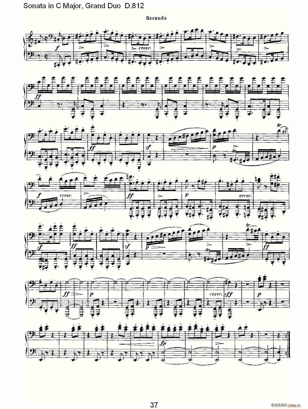 Sonata in C Major, Grand Duo D.812(V)7