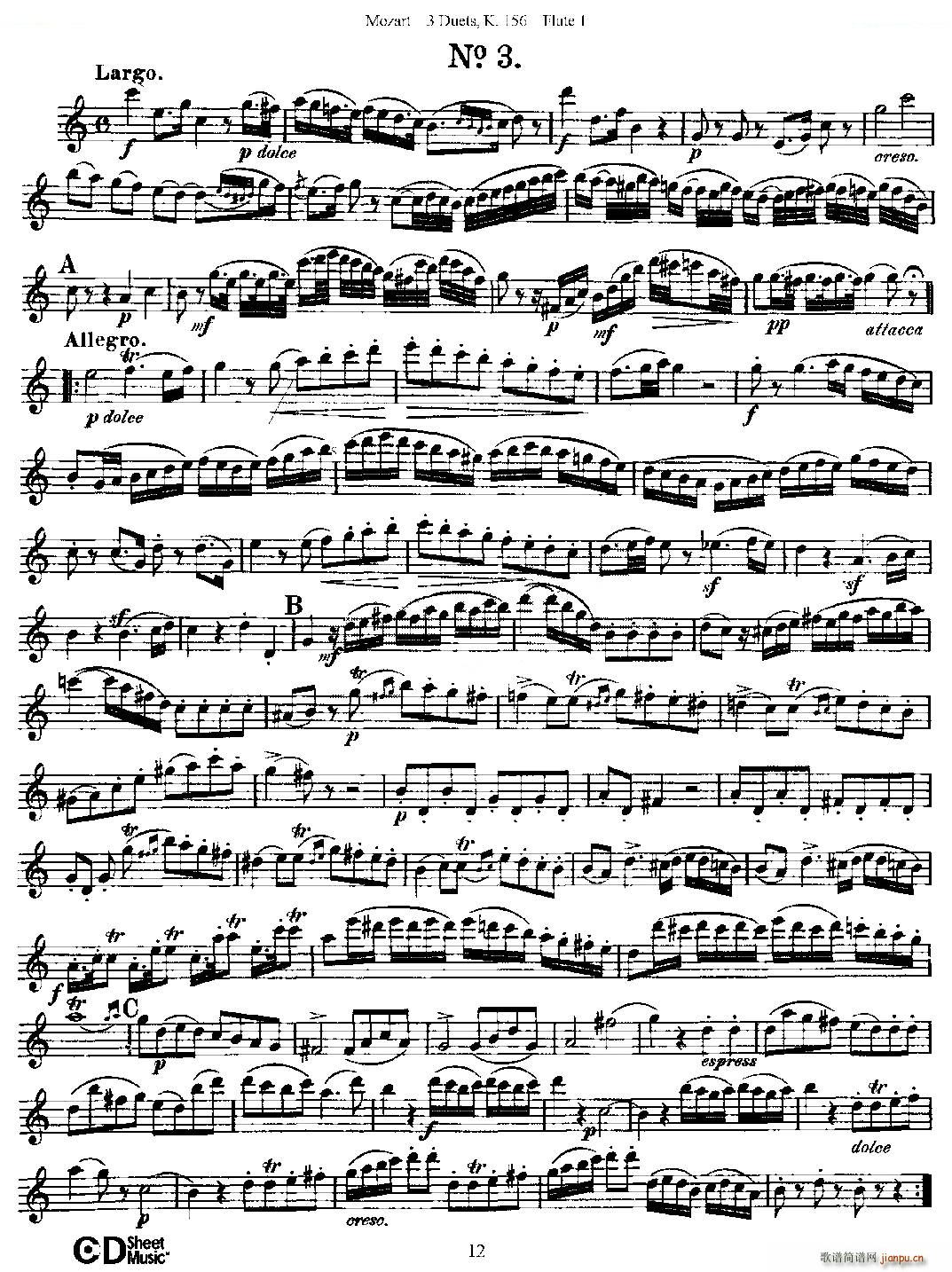 3 Duets K 156 ֮һL  K156̖(ho) ~(ѺV)12