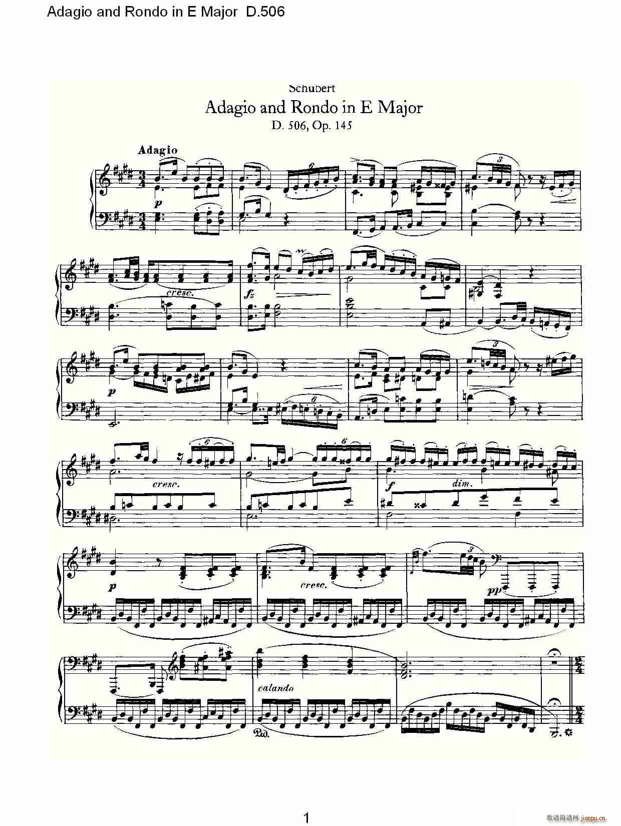Adagio and Rondo in E Major D.506(ʮּ)1