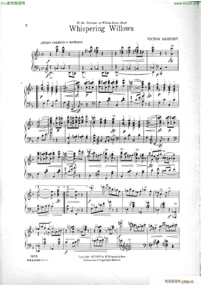 Victor Herbert Whispering Willows Intermezzo(V)1