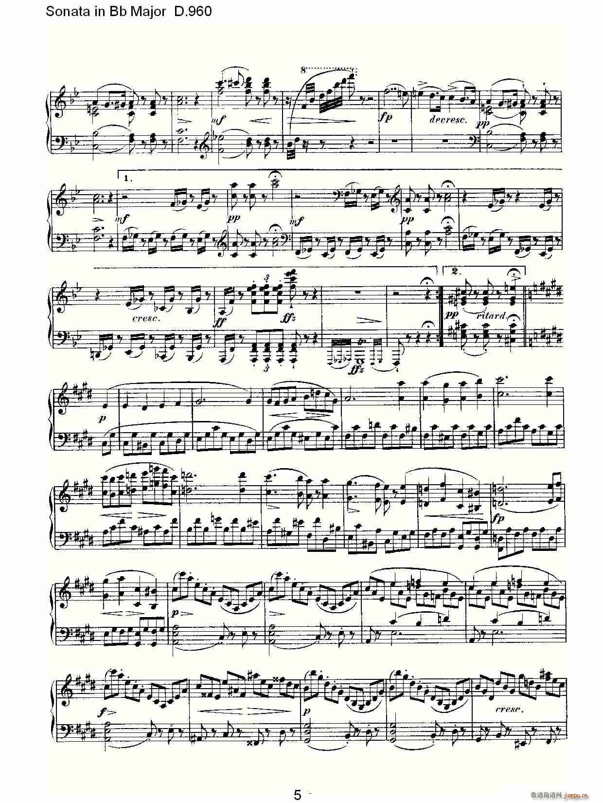 Sonata in Bb Major D.960(ʮּ)5