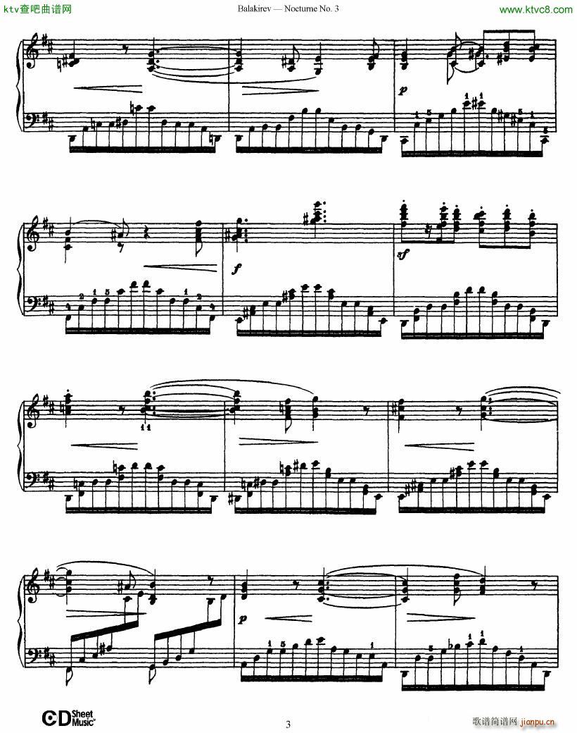 Balakirev Nocturne No 3(V)3