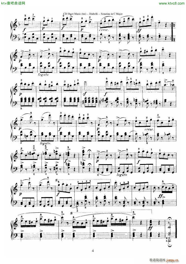 Diabelli Sonatinas Op 168 No 1 7 34P(V)12