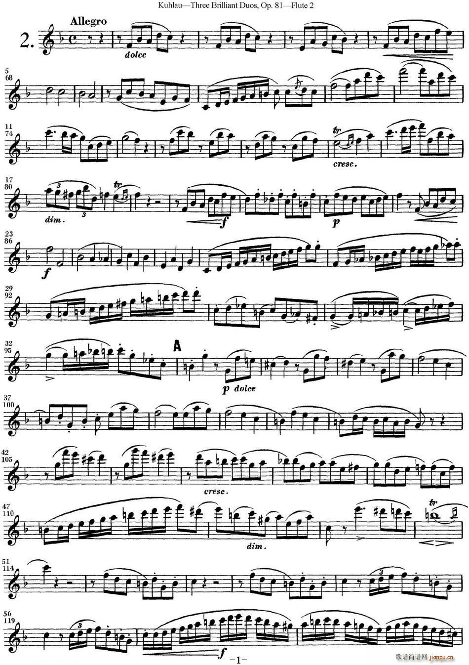 LѶྚ(x)OP 81 Flute 2 NO 2(ѺV)1