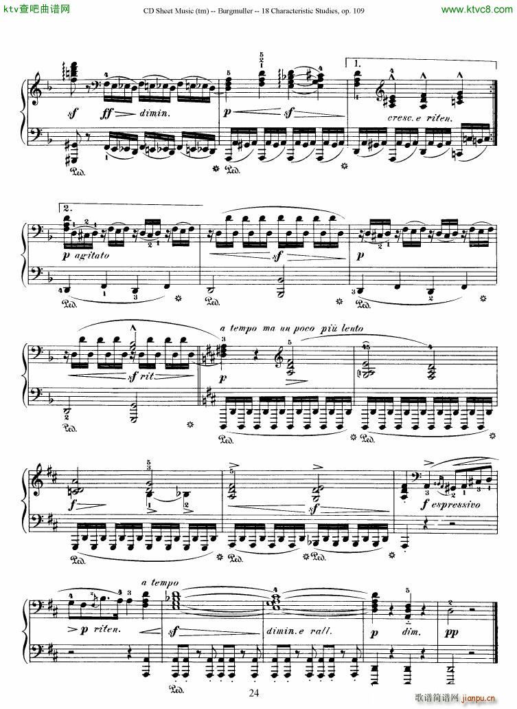 Burgmuller 18 characteristic studies op109(V)24