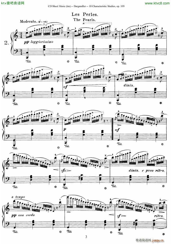 Burgmuller 18 characteristic studies op109(V)3