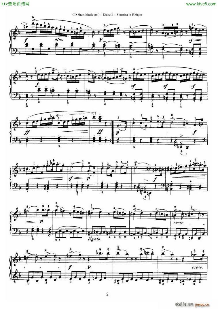 Diabelli Sonatinas Op 151 No 1 4 23P(V)13