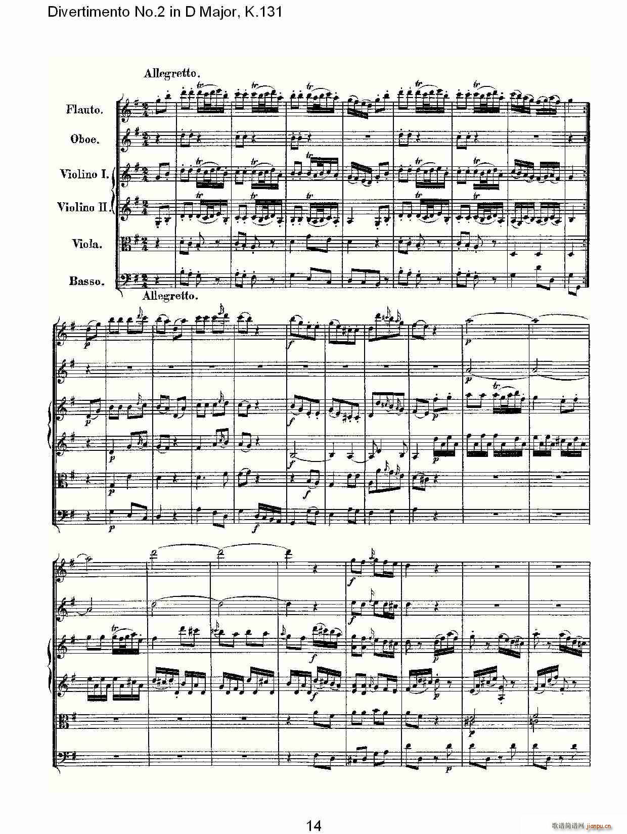 Divertimento No.2 in D Major, K.131(ʮּ)15