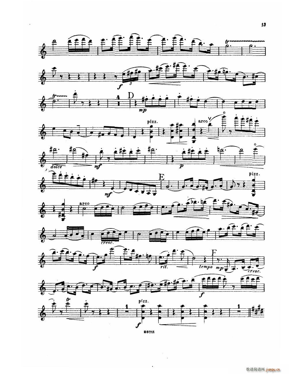Bowen Suite for violin and piano violin part(V)13