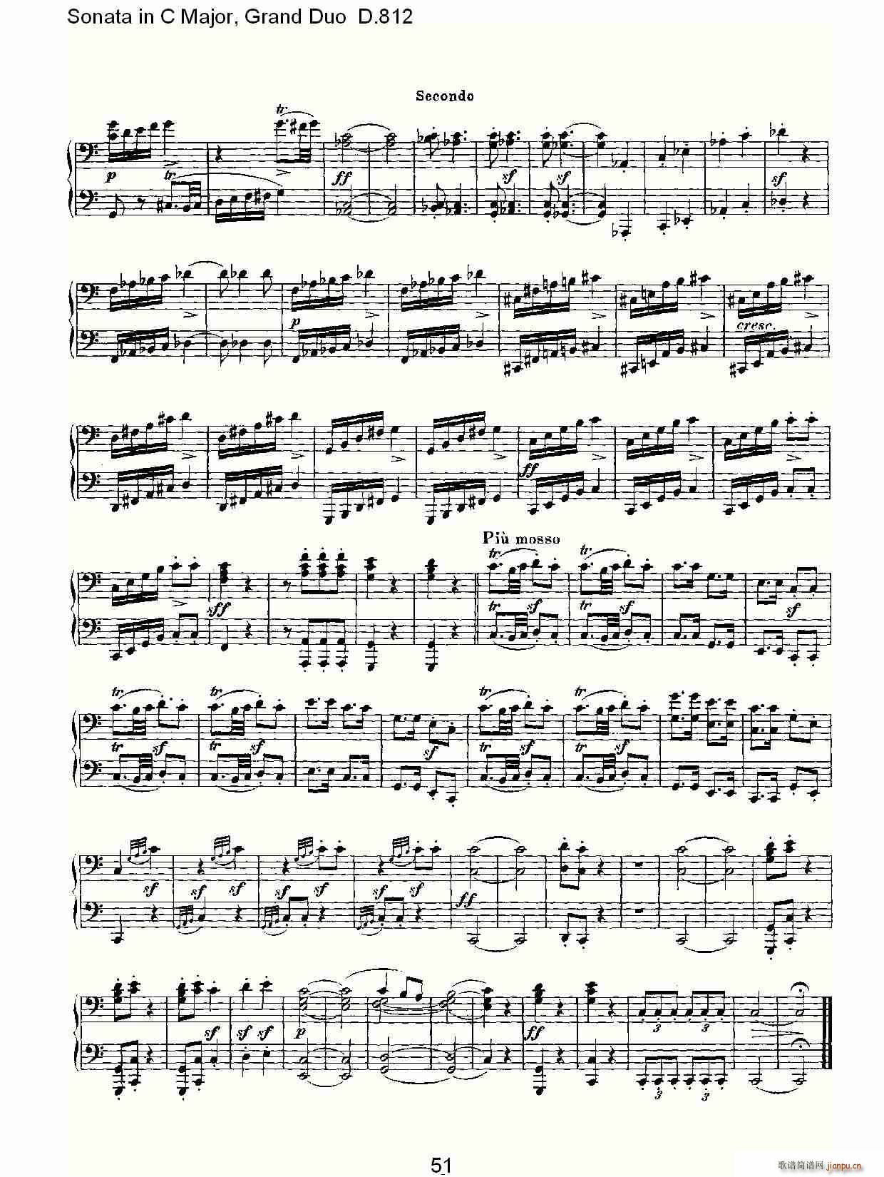 Sonata in C Major, Grand Duo D.812(V)21