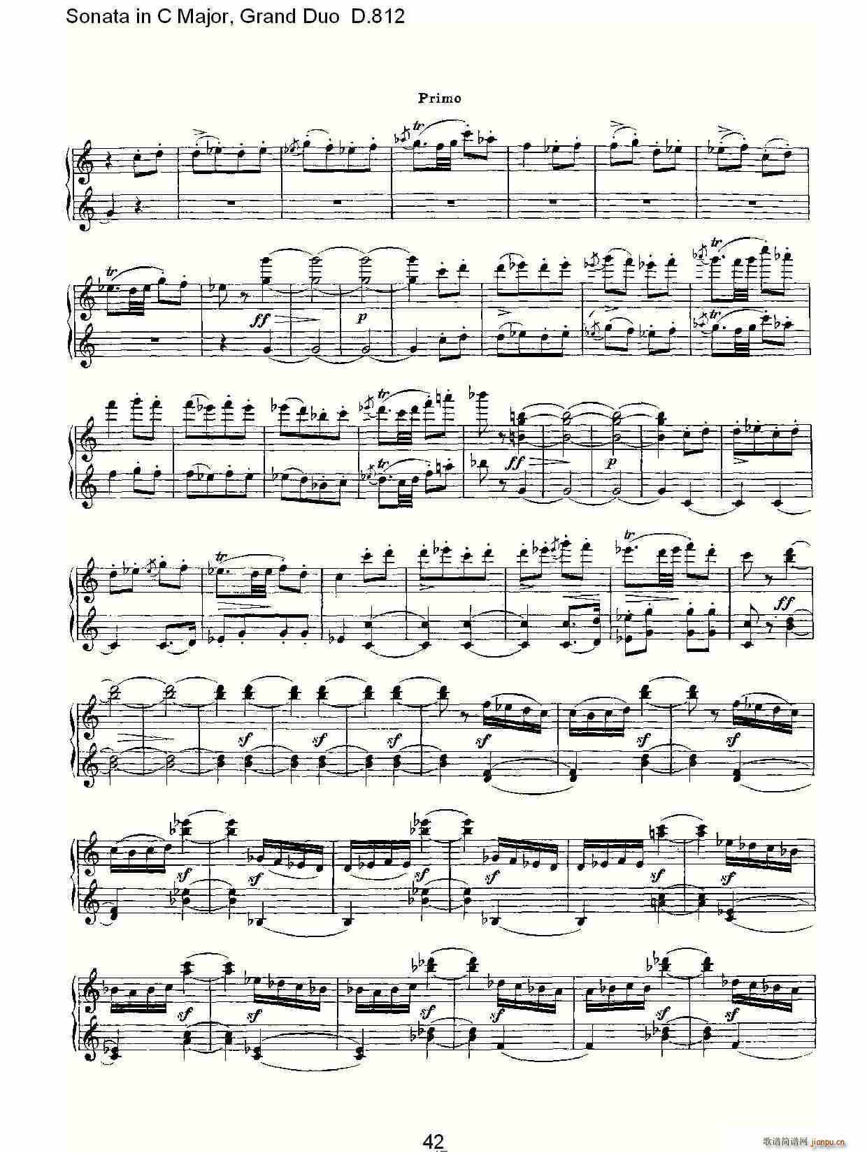 Sonata in C Major, Grand Duo D.812(V)12