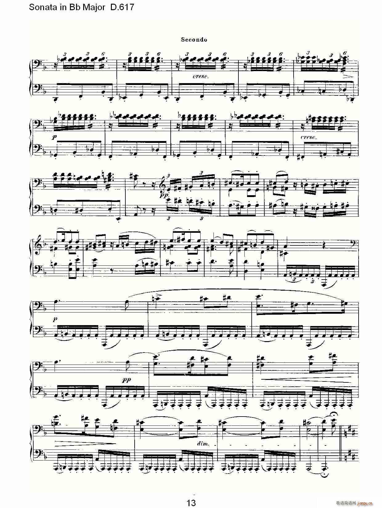 Sonata in Bb Major D.617(ʮּ)13