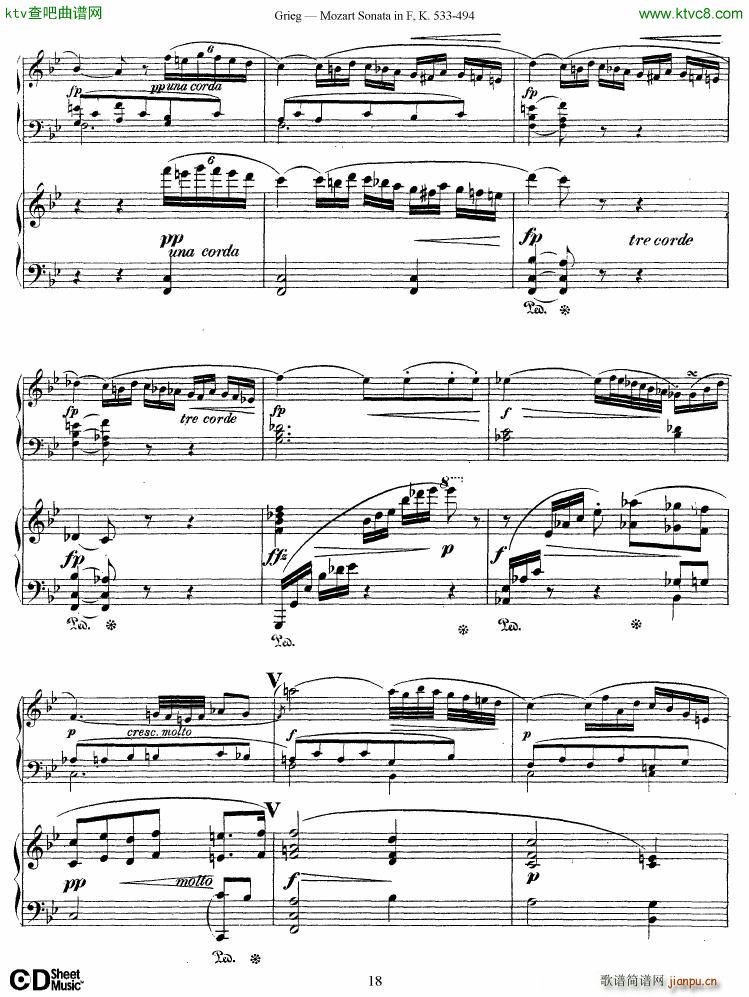 Grieg Sonata K 533 Mozart 2nd Piano Grieg(V)18