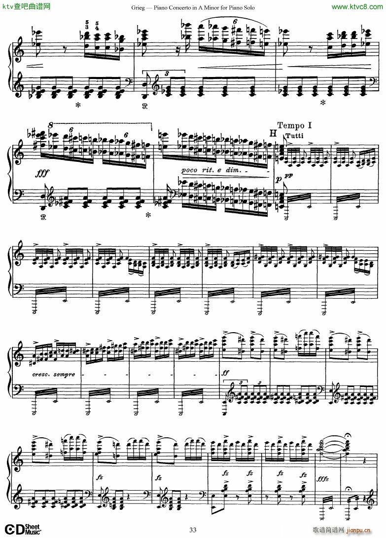 Grieg Piano Concerto solo arr 2 byGrieg(V)33
