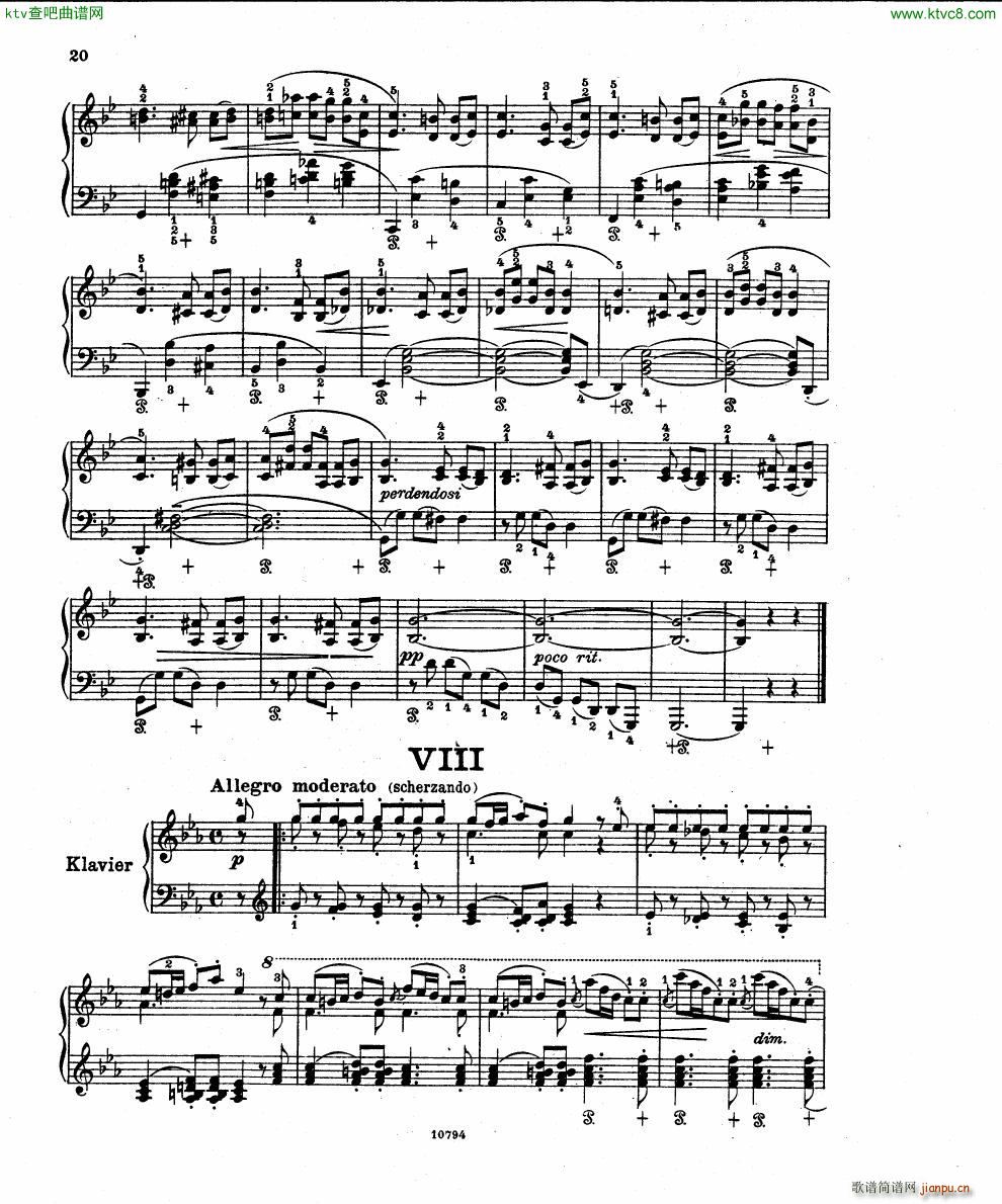 Fuchs Robert Improvisation pour clavier op 11(V)18