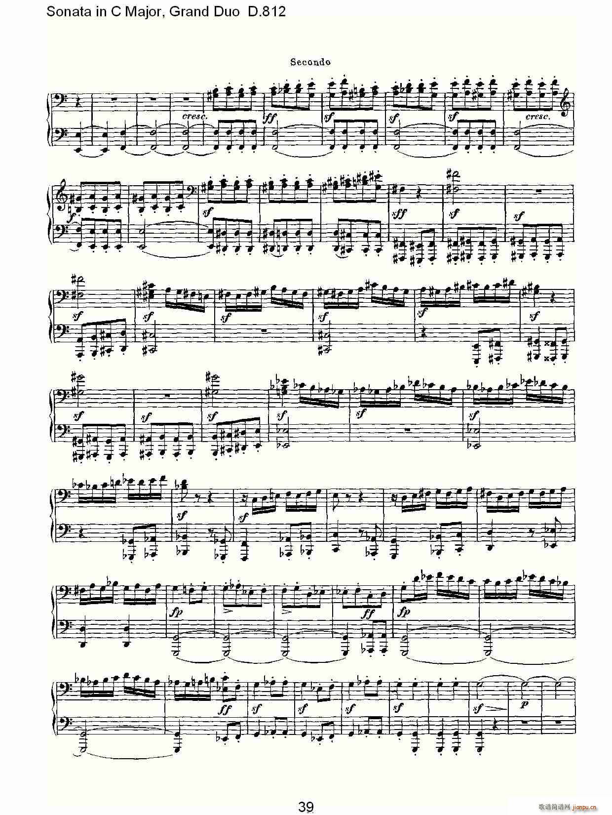 Sonata in C Major, Grand Duo D.812(V)9