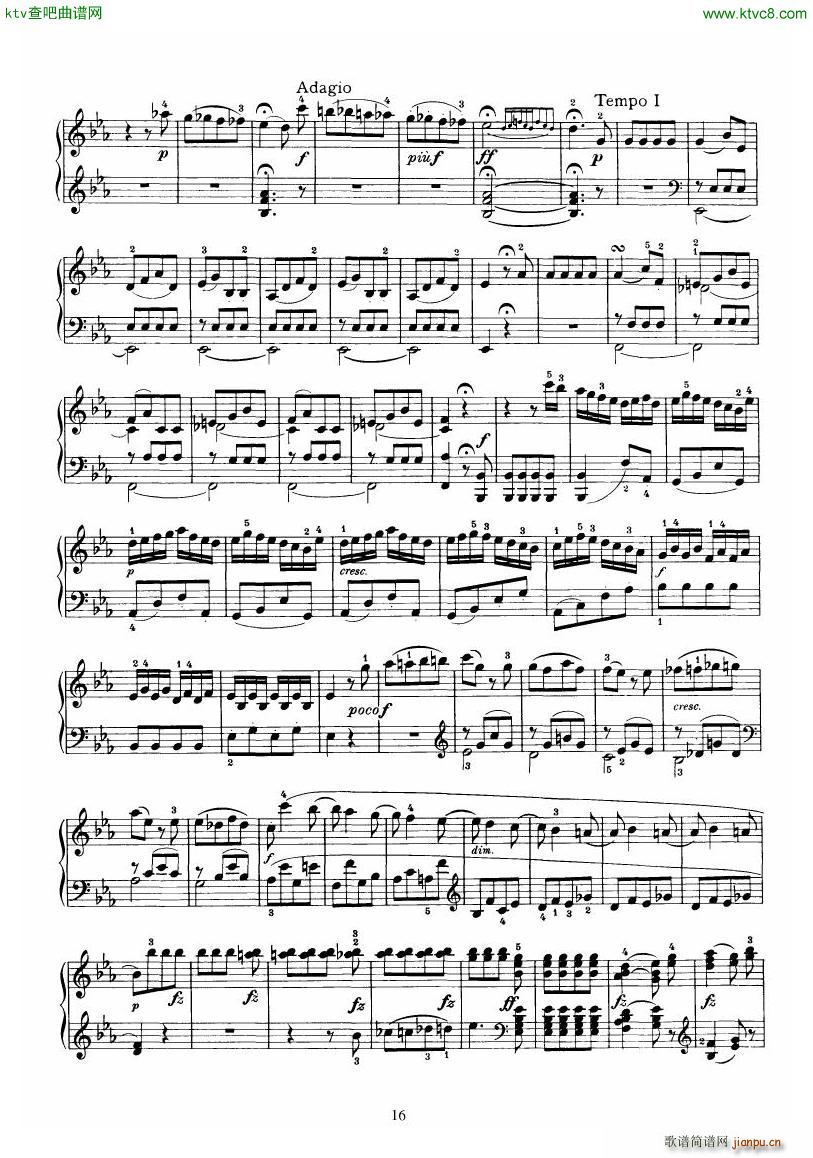 Piano Sonata No 52 in Eb(V)16