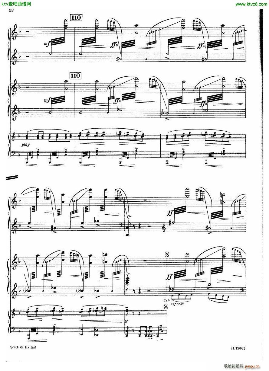 Britten Scottish Ballad op 26 arr for 2 pianos(V)13