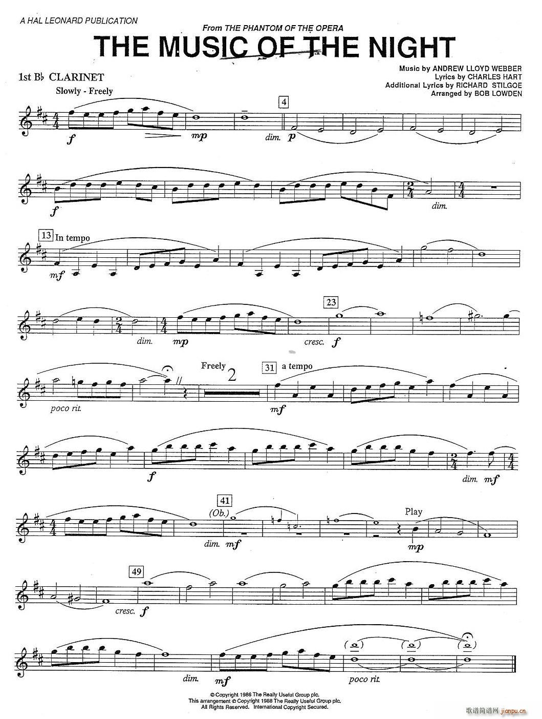 THE MUSIC OF THE NIGTH-CLARINET(λɹV)1