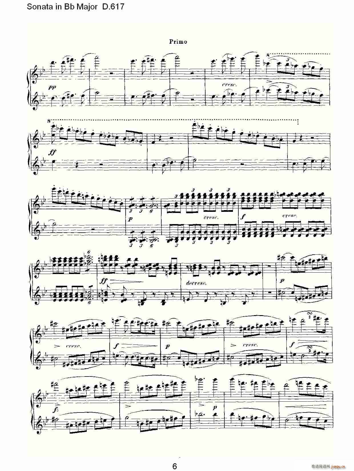Sonata in Bb Major D.617(ʮּ)6