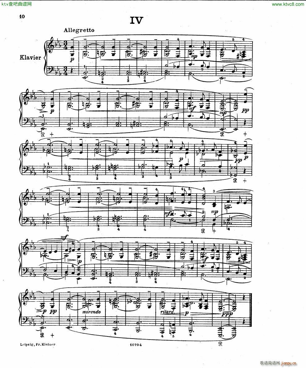 Fuchs Robert Improvisation pour clavier op 11(V)8