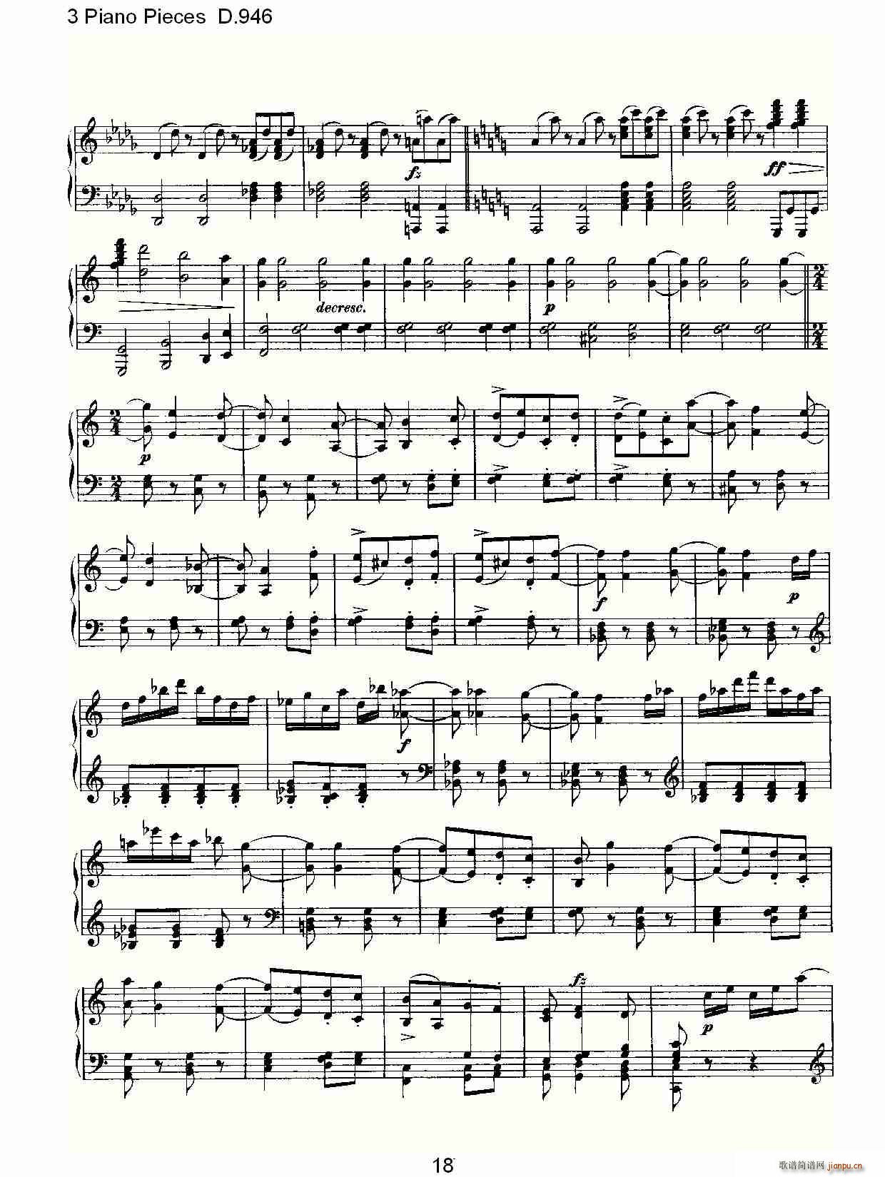 3 Piano Pieces D.946(V)18