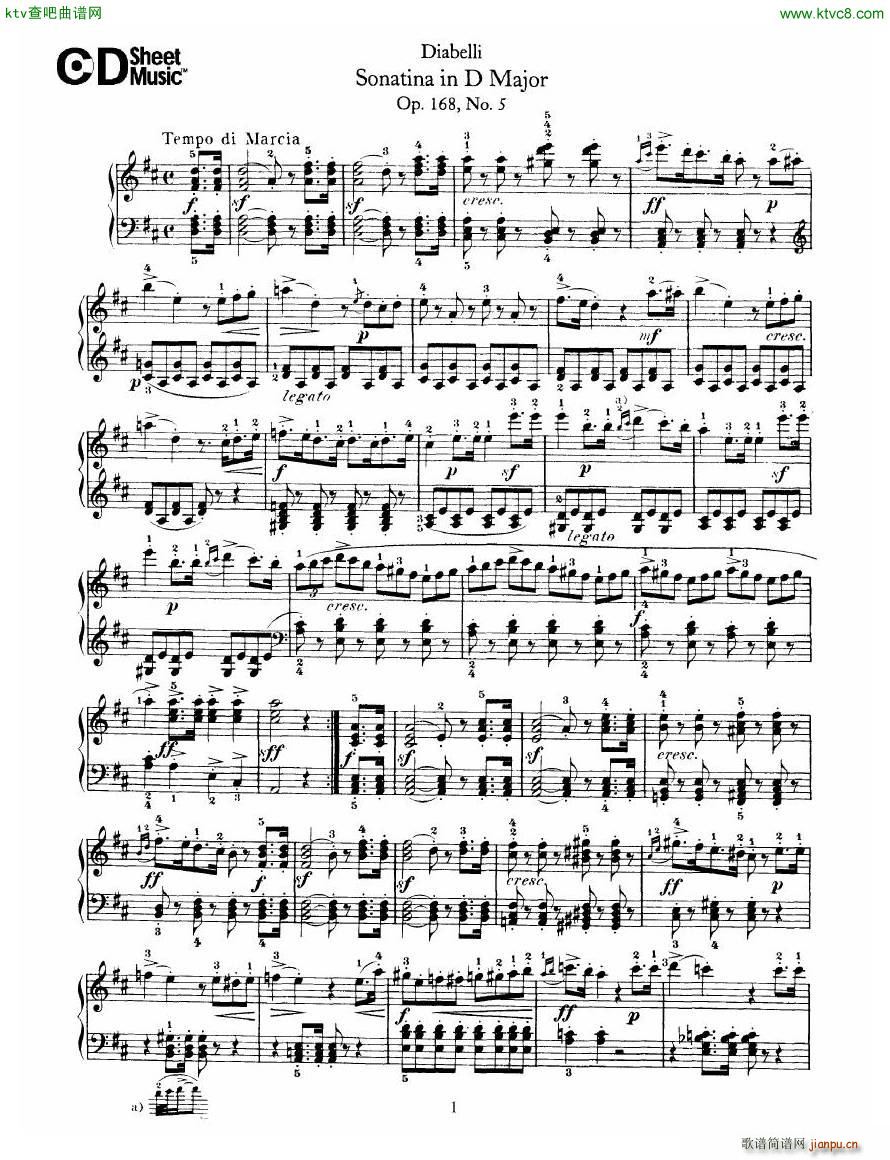 Diabelli Sonatinas Op 168 No 1 7 34P(V)19