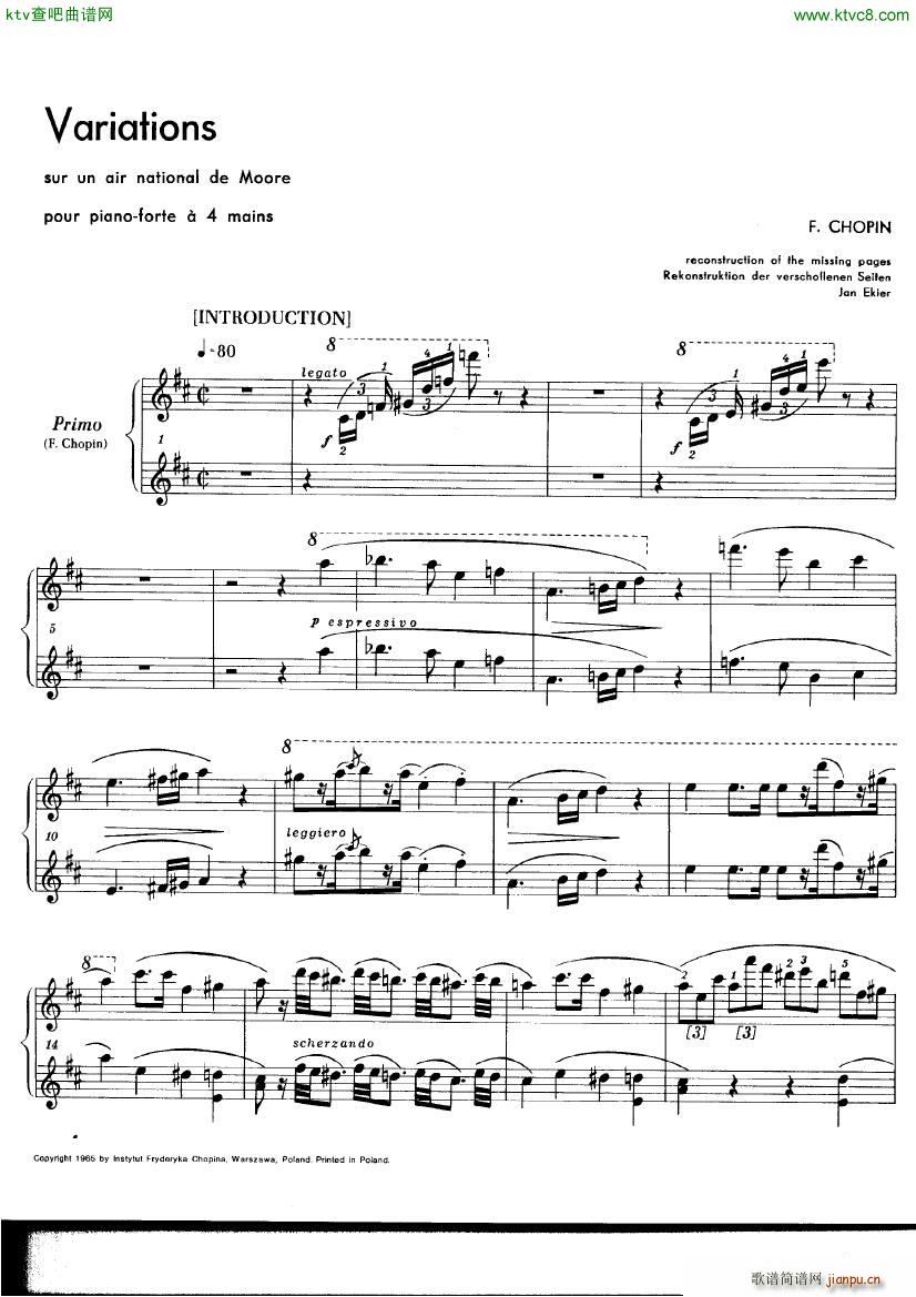 Chopin ekier variations in D(V)3