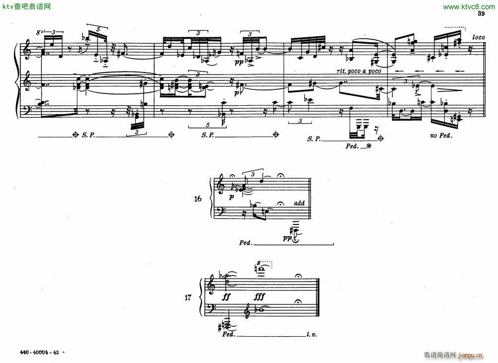 Bolcom 12 etudes for piano(V)39