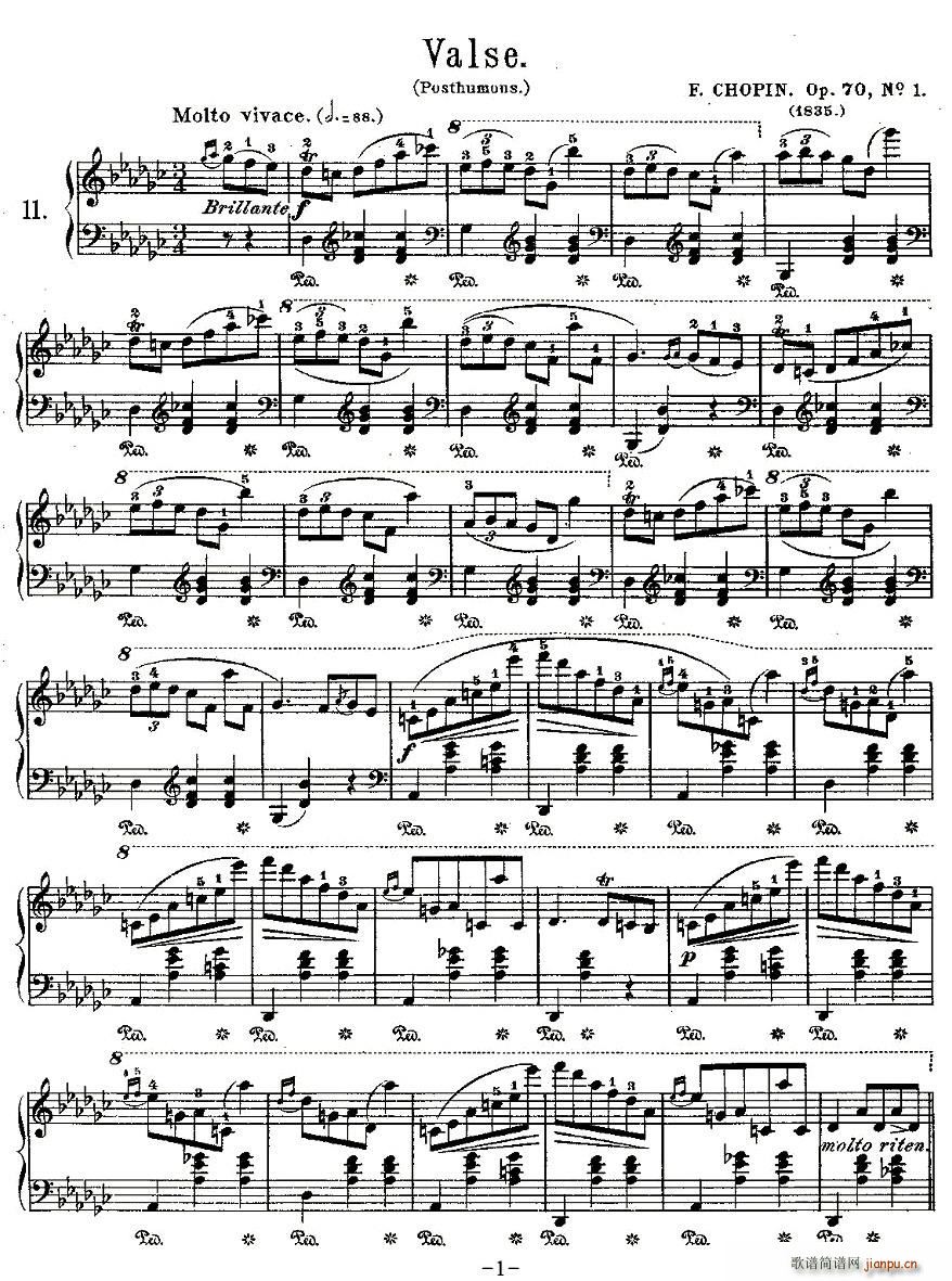 valseOp.70, No.1(ʮּ)1