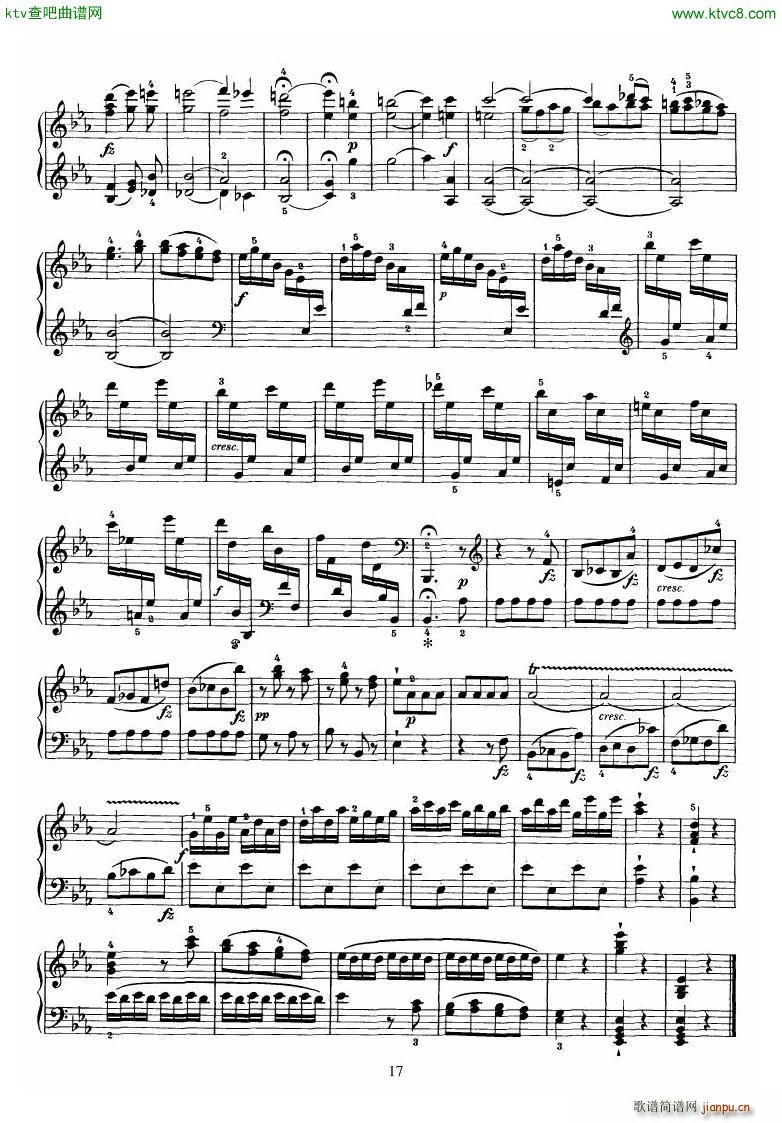 Piano Sonata No 52 in Eb(V)17