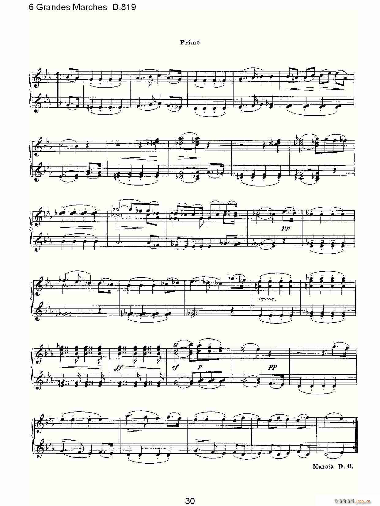 6 Grandes Marches D.819(ʮּ)30