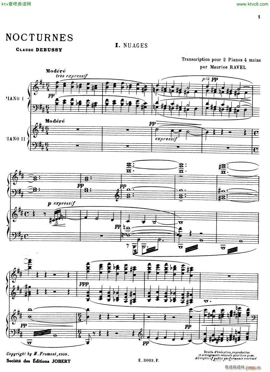 Debussy Ravel 3 Nocturnes 2pno(V)1