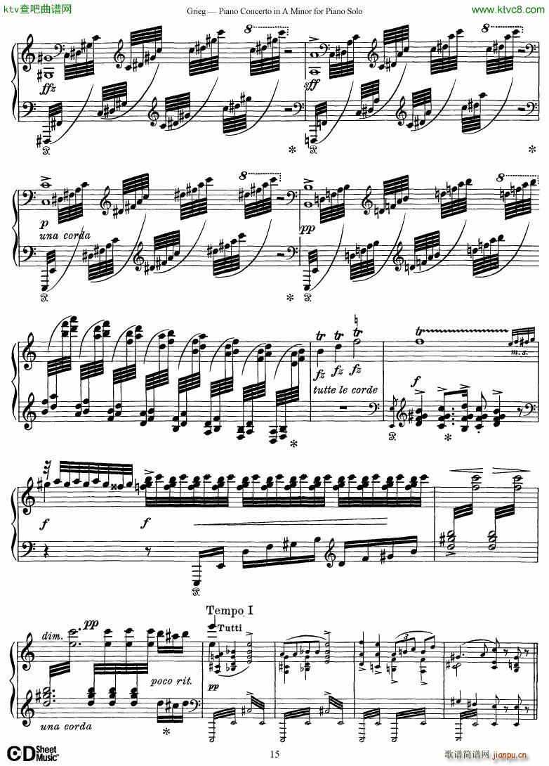 Grieg Piano Concerto solo arr 2 byGrieg(V)15