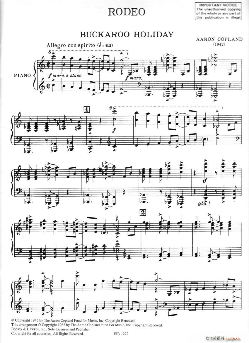 Copland Rodeo Buckaroo Holiday(V)1
