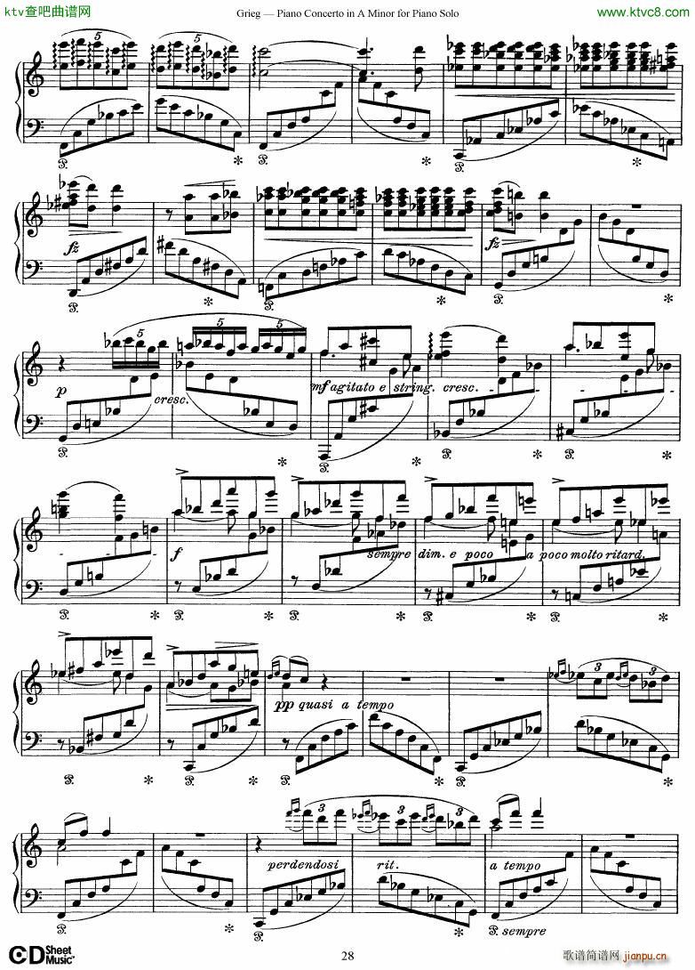 Grieg Piano Concerto solo arr 2 byGrieg(V)28