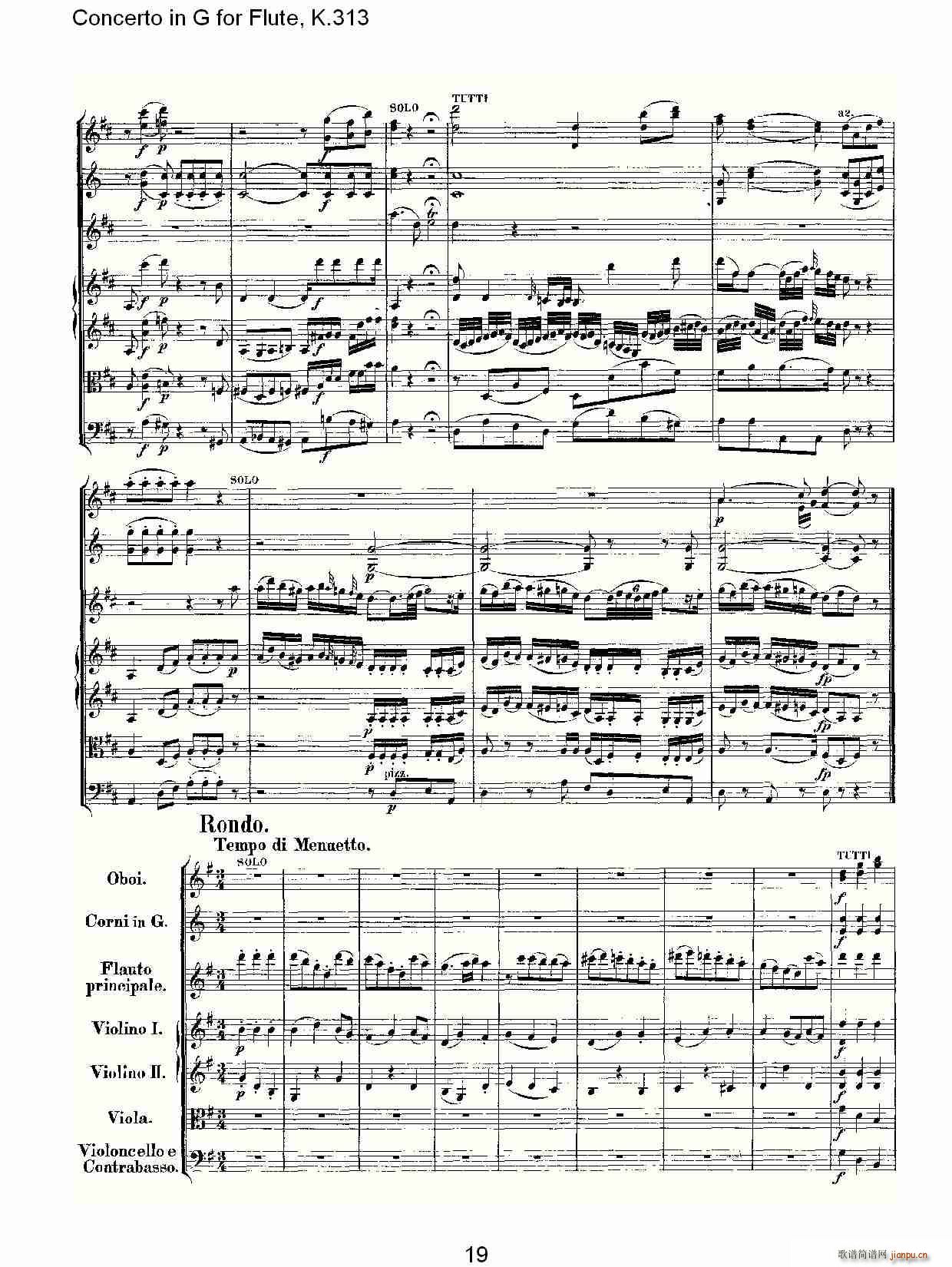 Concerto in G for Flute, K.313(ѺV)20