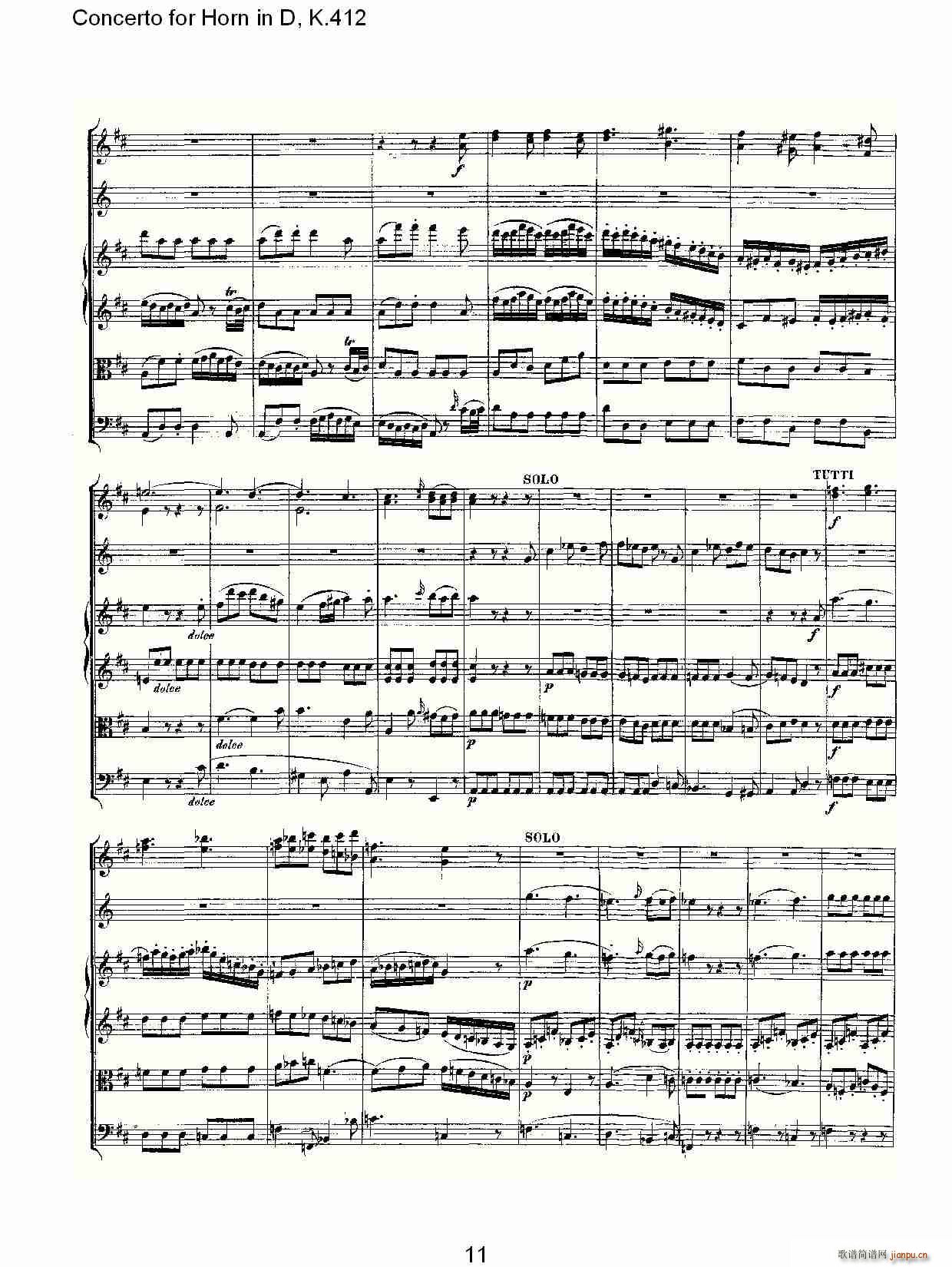 Concerto for Horn in D, K.412(ʮּ)11