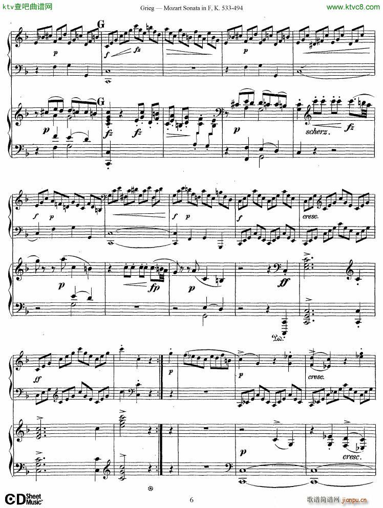 Grieg Sonata K 533 Mozart 2nd Piano Grieg(V)6