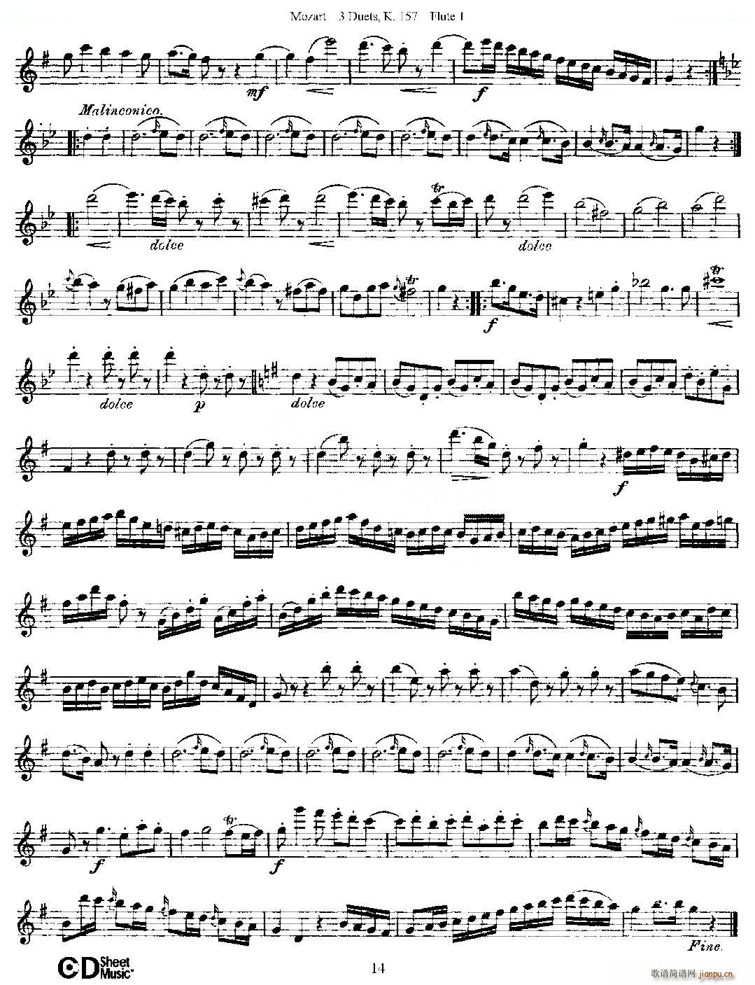3 Duets K 157 ֮һL  K157̖ ~(ѺV)14
