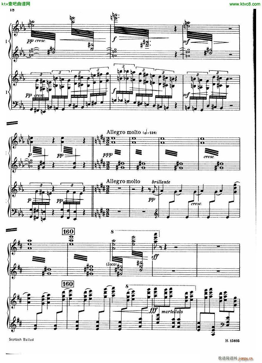 Britten Scottish Ballad op 26 arr for 2 pianos(V)19