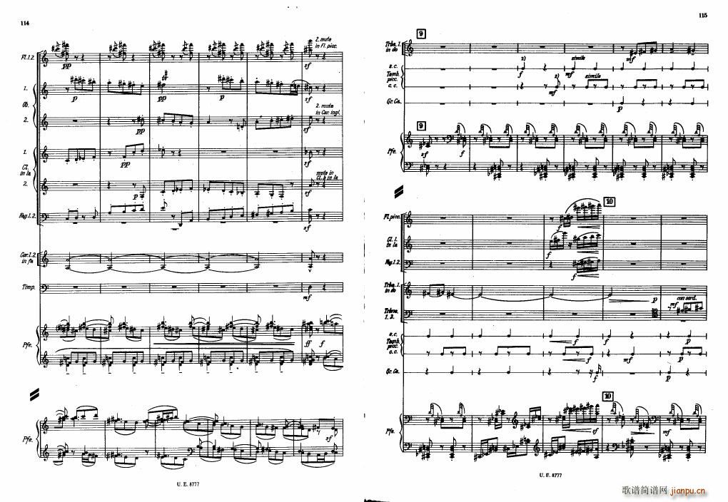 Bartok SZ 83 Piano Concerto No1 Full Score (V)17