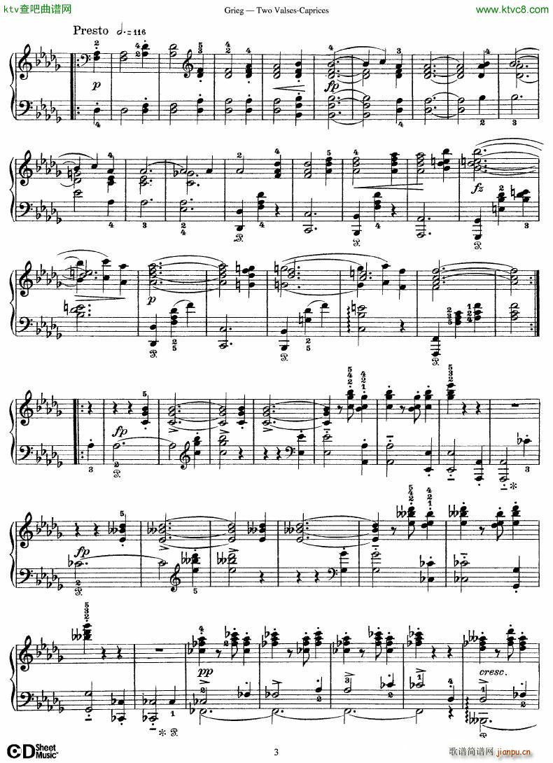 Grieg Two Valses Caprices(V)3