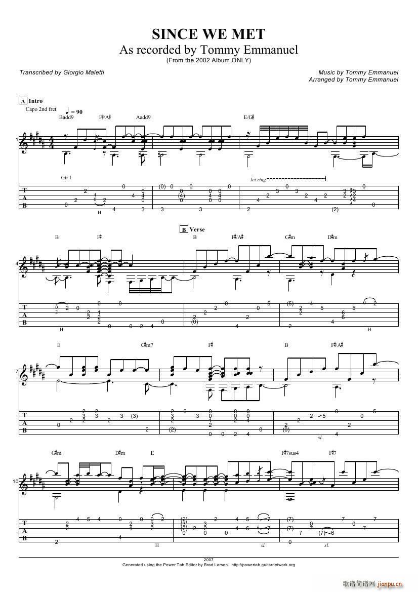 tommy emmanuel since we met ָ(V)1