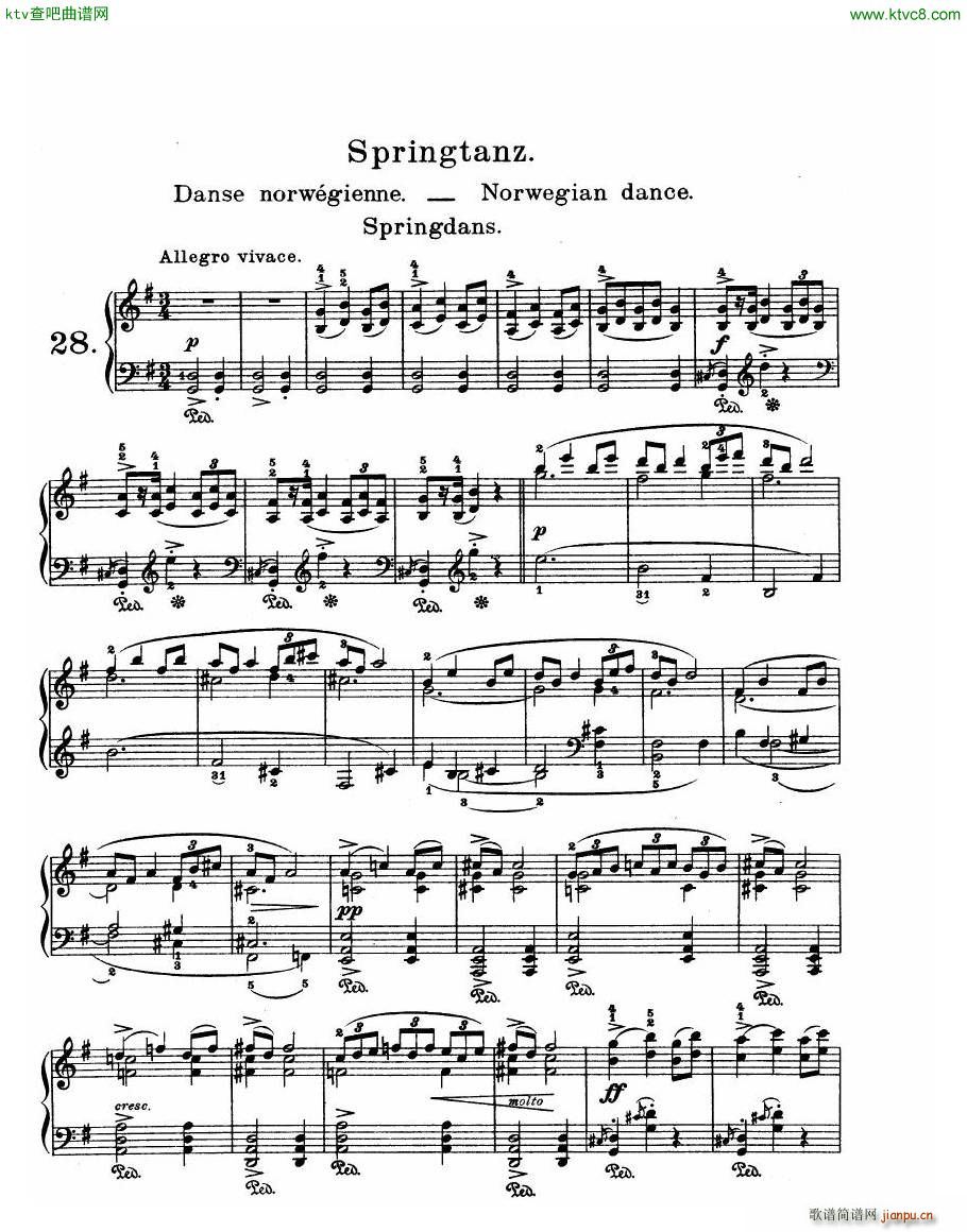 Grieg Lyric Pieces Op 47(V)15