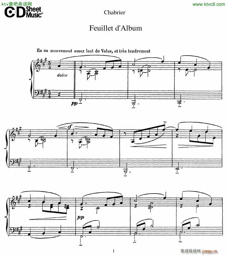 Chabrier Feuillet d lbum(V)1