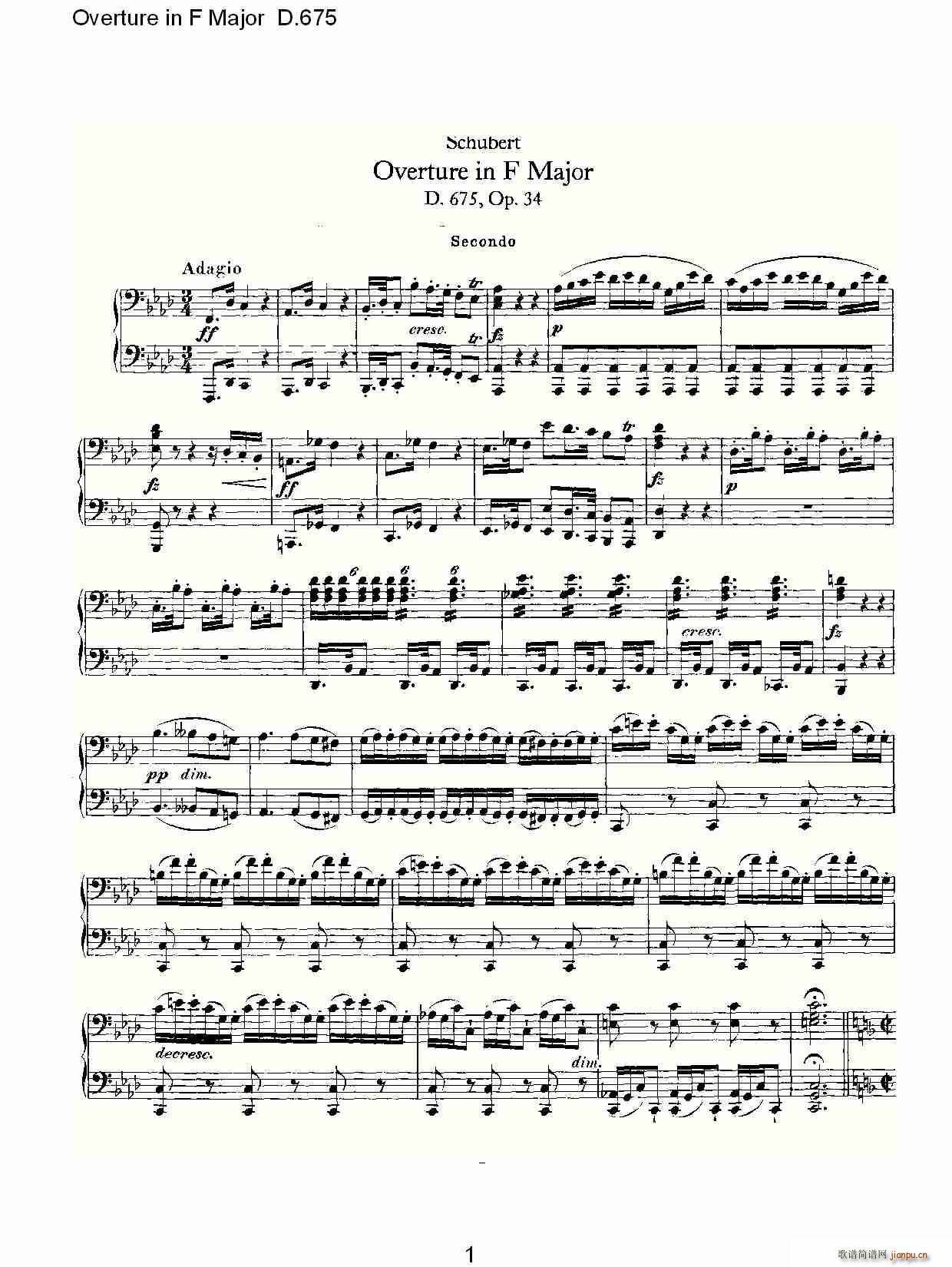 Overture in F Major D.675(ʮּ)1