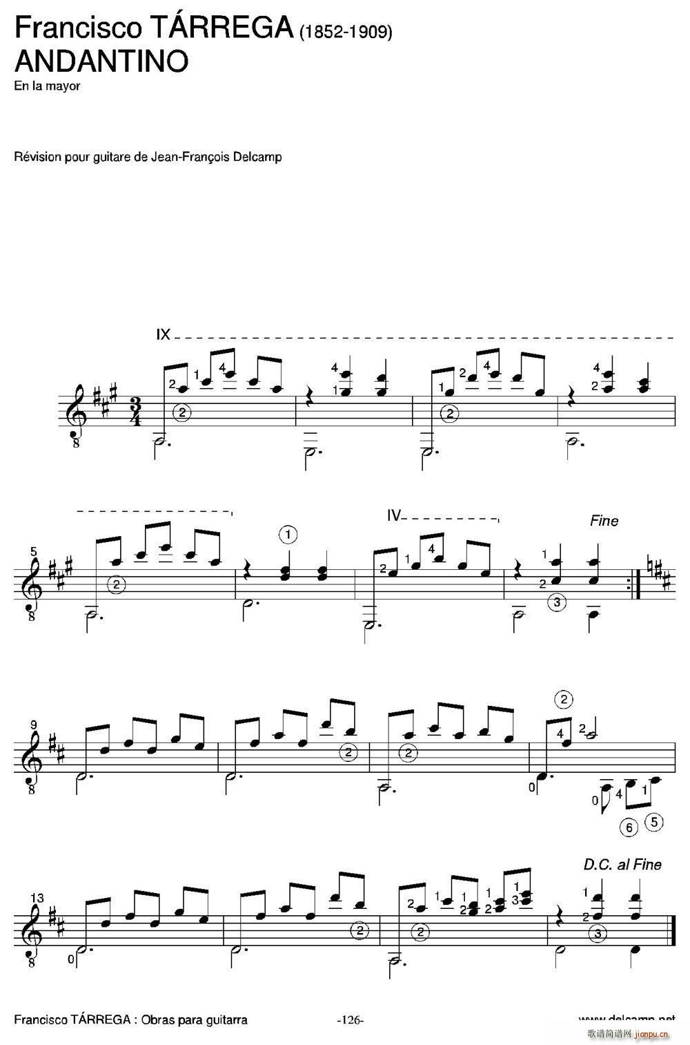 ANDANTINO En la mayor ŵ伪(V)1