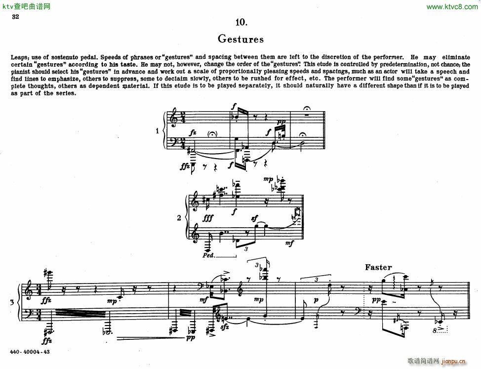 Bolcom 12 etudes for piano(V)32